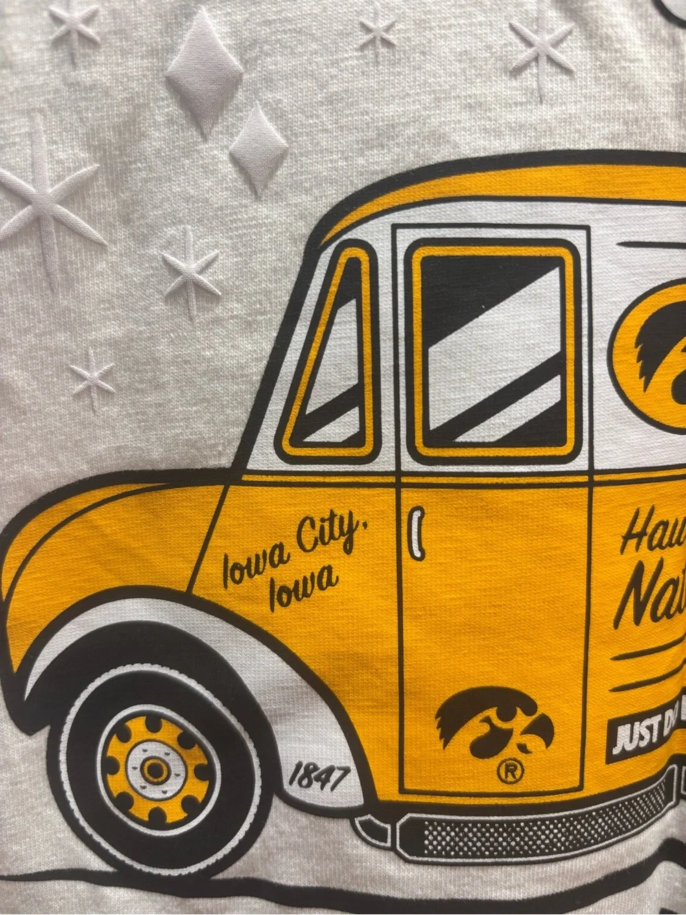 Nike Iowa Hawkeyes White Long-Sleeve Tee with Yellow Popsicle Patch